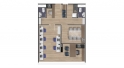 Sugestão de Layout para Junção de 2 Salas (65 m²)