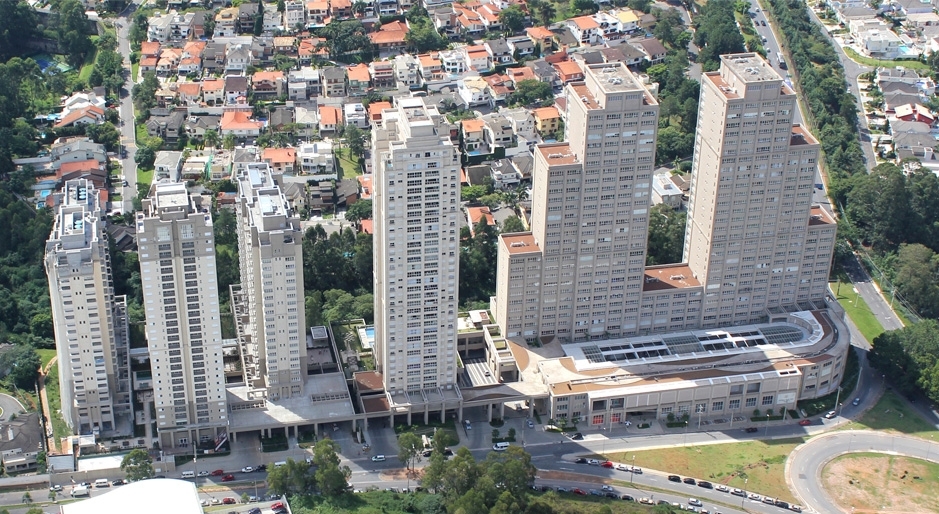 Foto aérea do complexo Alpha Square