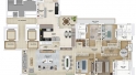 Imagem ilustrativa - Apartamento de 285,38 m² - Torre Auvérnia por Marlon Gama