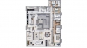 Opção de Planta do apto de 258,91m² - Destiny - 3 suítes com master ampliada e home office com vestíbulo - por Renata Garrido