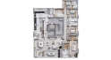 Opção de Planta do apto de 258,91m² - Destiny - 3 suítes com sala ampliada e espaço multiuso - por Carina Kakusci