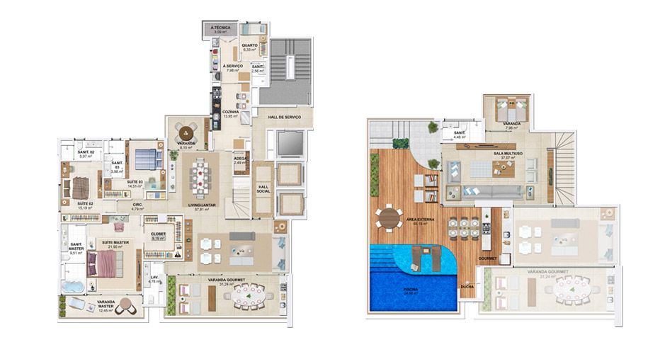 Apartamento Opção Cobertura Cecília Avena Arquitetos Associados – 374,63m²