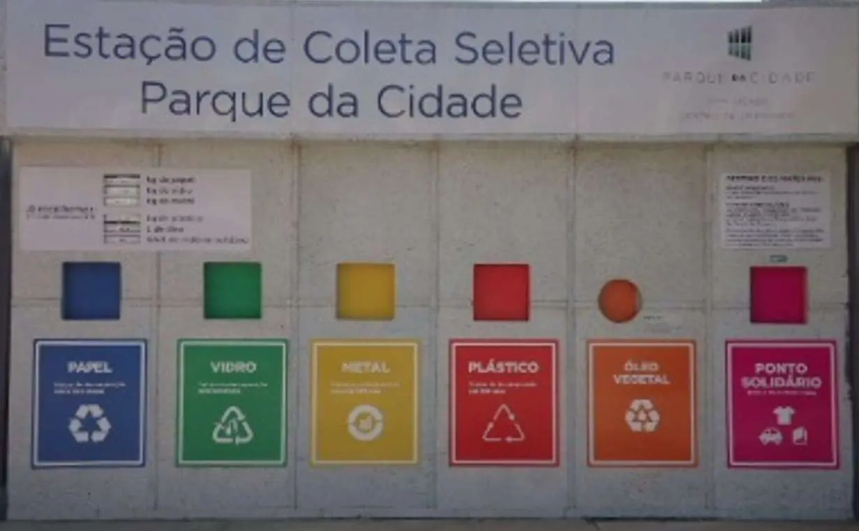 Estação de Coleta Seletiva no Parque da Cidade